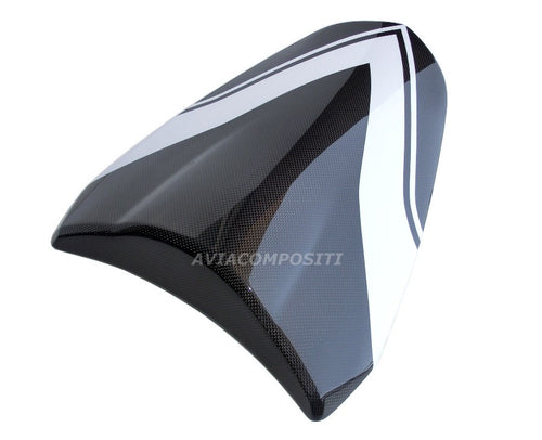 Codino in carbonio con fasce bianche per Ducati Multistrada 1200 2010-2014