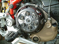 Clutch cover Ducati with window in polycarbonate and radial vents