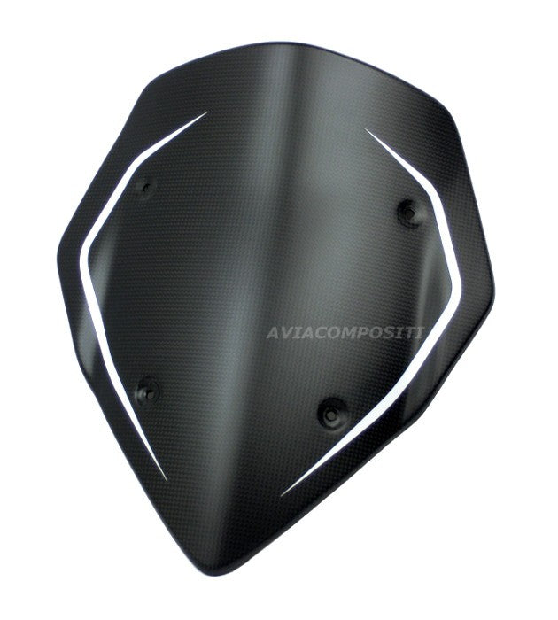Carbon Windshield Multi 1200 '13 -'14 with white line