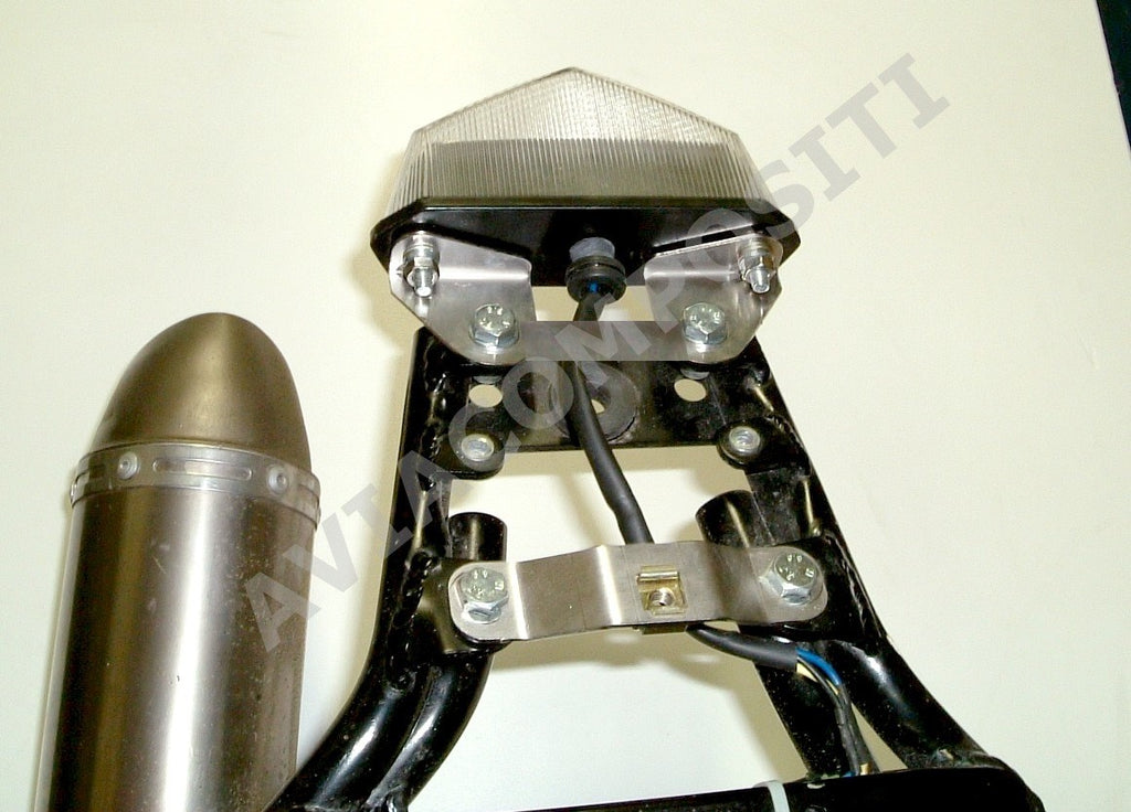 Codino in carbonio verniciato tricolore per Hypermotard 1100 -796 con monoscarico