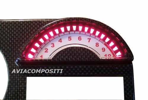 Tachometer for Ducati Monster '93-'99 - white dial-blue-red LEDs