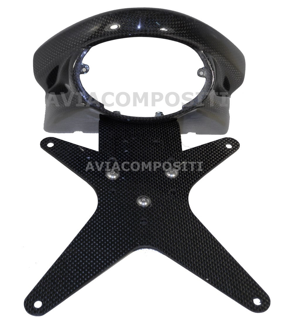 Kit portatarga in carbonio per codino Buell