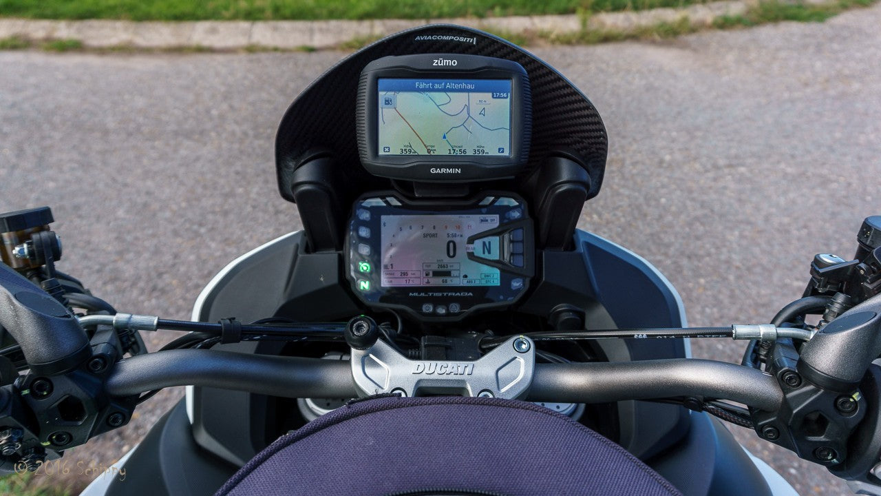 Cupolino Multistrada 1260-950-Enduro con strisce bianche e tricolore - anni 2015-2022