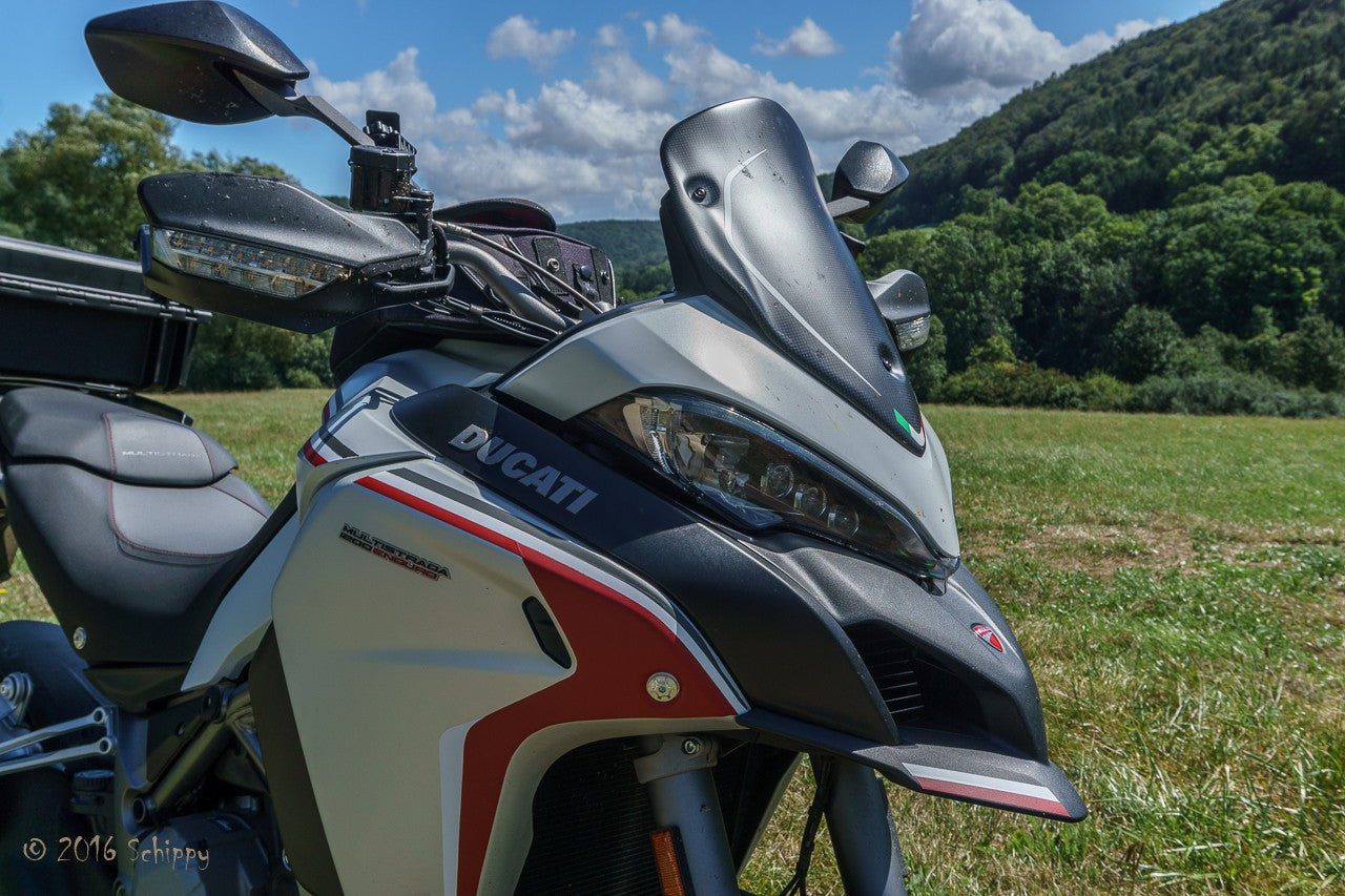 Cupolino Multistrada 1260-950-Enduro con strisce bianche e tricolore - anni 2015-2022