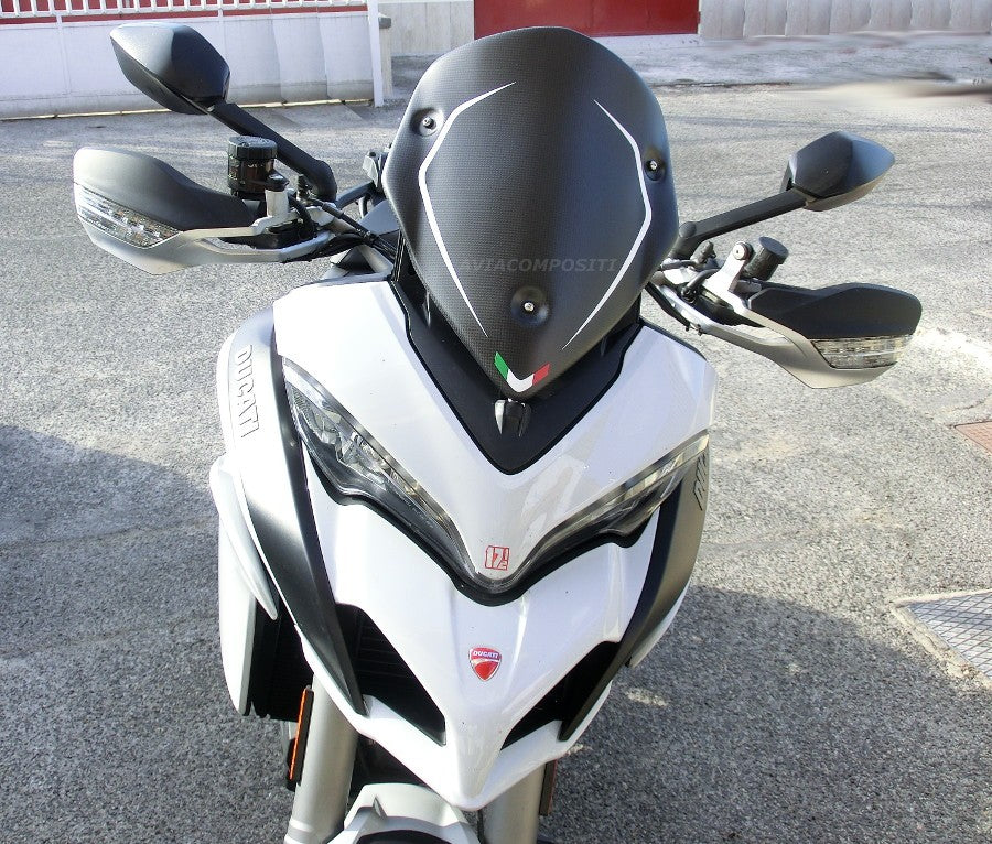 Cupolino Multistrada 1260-950-Enduro con strisce bianche e tricolore - anni 2015-2022