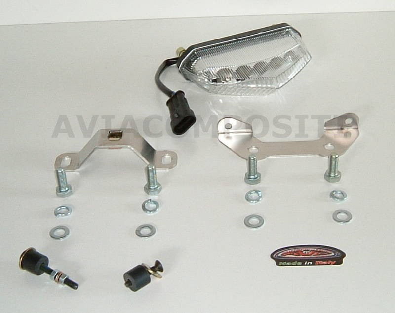 Carbon fiber tail for Ducati Hypermotard 1100-796 twin exhaust with Led rear light