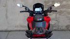 Cupolino in carbonio per Multistrada 1200 anni 2010-2012 con strisce bianche - tricolore e logo Aviacompositi