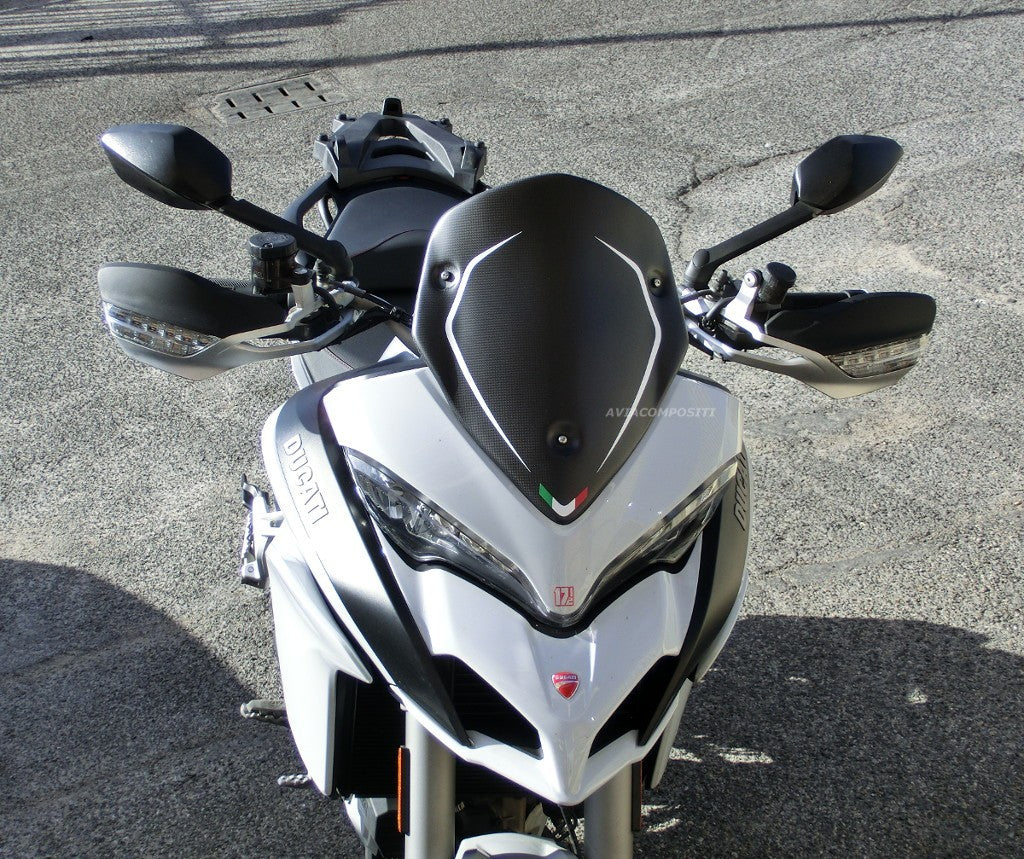 Cupolino per Ducati Multistrada 1260-950-Enduro con strisce rosse e tricolore - anni 2015-2022
