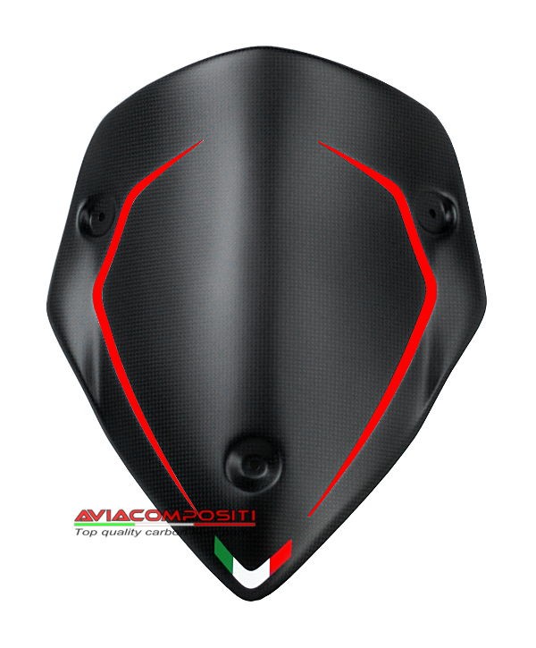 Cupolino per Ducati Multistrada 1260-950-Enduro con strisce rosse e tricolore - anni 2015-2022